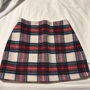NWT Abercrombie Plaid Wool Blend Skirt